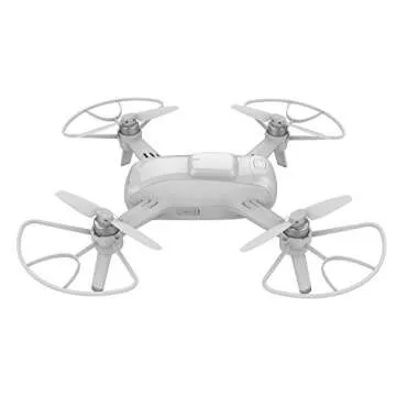 Yuneec YUNFCAUS Breeze Compact Smart Drone Ultra HD 4K Video, White with Bluetooth Controller