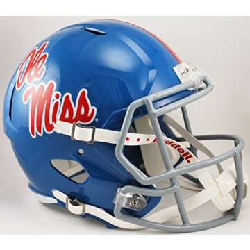 Riddell NCAA Mississippi Old Miss Rebels Helmet Full Size Replica, One Size, Team Color