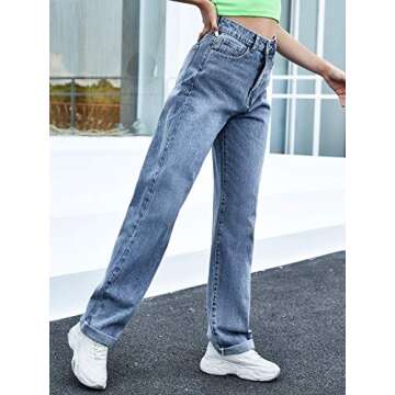 Stylish High Rise Blue Boyfriend Jeans for Women
