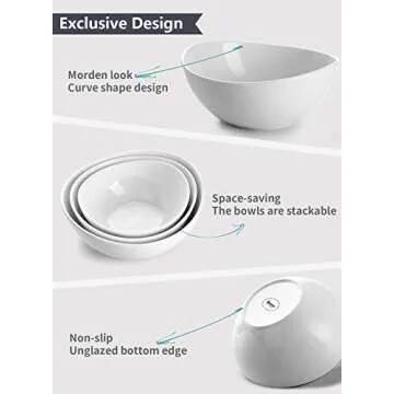 Elegant 3 Tier Serving Bowl Set for Entertaining