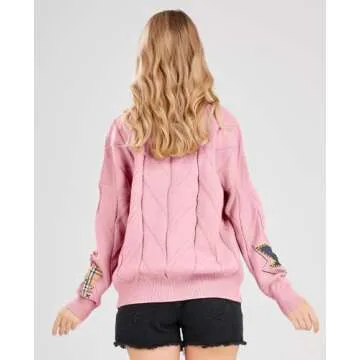 Stylish Women's Cable Knit Wool Blend Cardigan Sweater