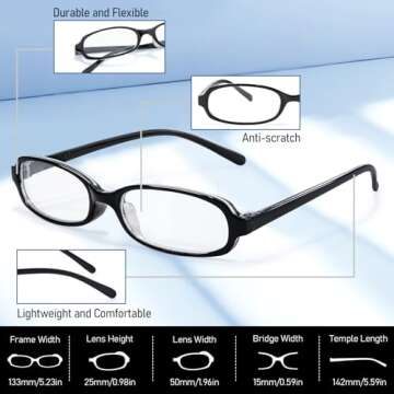 IGnaef Bayonetta Retro Rectangle Fashion Glasses for Women Fake Clear Blue Light Blocking Glasses Y2...