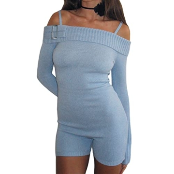 Trendy Faretumiya Y2k Bodycon Romper for Women