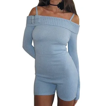 Trendy Faretumiya Y2k Bodycon Romper for Women