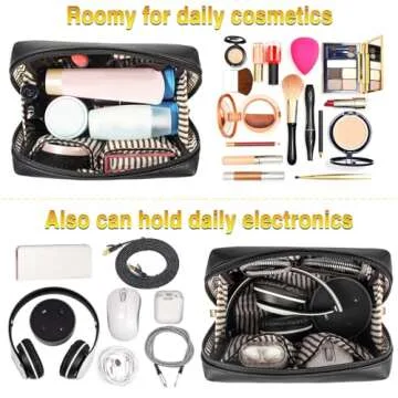 MATEIN Womens Briefcase, Large Waterproof PU Leather Work Laptop Tote Bag with USB Charging Port Casual Computer Shoulder Bag Messenger fits 15.6 Inch, Business Handbag Satchel Purse 2pcs Set,Black