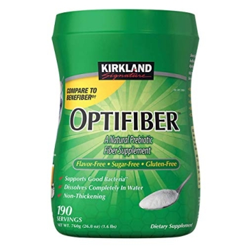 Kirkland Signature OPTIFIBER Natural Fiber Supplement - 2 Pack of 25.6 Ounces, 190 Servings
