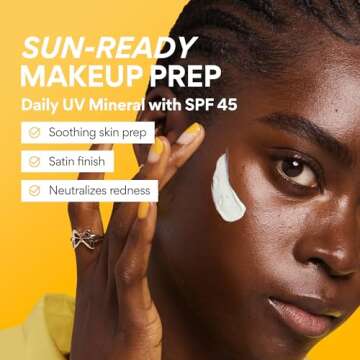 innisfree Daily UV Defense Mineral Sunscreen Broad Spectrum SPF 45 with Hyaluronic Acid, Korean Sunscreen for Face with Color Correcting Green Tint