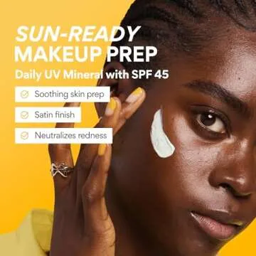 innisfree Daily UV Defense Mineral Sunscreen Broad Spectrum SPF 45 with Hyaluronic Acid, Korean Sunscreen for Face with Color Correcting Green Tint