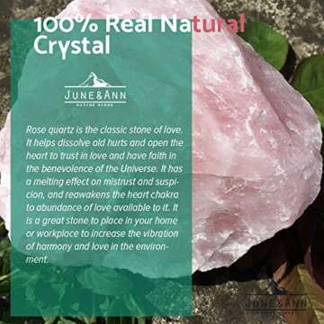 Rose Quartz Yoni Eggs, June&Ann Set of 3 Drilled Natural Chakra Healing Yoga Exercise Eggs with String Massage Stones Ben Wa Ball for Women to Train Pelvic Muscles Kegel Exercise