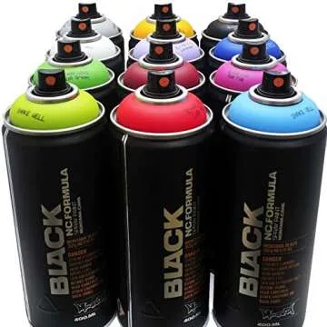 Montana Black 400ml Spray Paint Set - 12 Vibrant Colors
