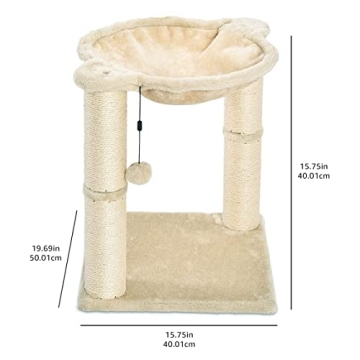 Cat Tower with Hammock and Scratching Post