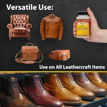 Fiebing's Leather Balm (4 oz) - Liquid Atom Wax Top Finish Conditioner for Neutral Recoloring All Smooth Leathercraft - Restore, Soften, Polish Car, Furniture, Boot, Purse with Natural Mellow Finish