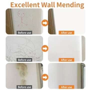 White Paint - for Effortless Cleaning & Pristine Walls,Small Roller Brush Repair Kit,Scratch & Yellowing Fixes, Water-Based, Ideal for Home Aesthetics Upgrade(500g, White)