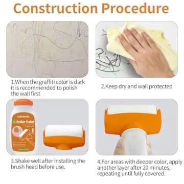 White Paint - for Effortless Cleaning & Pristine Walls,Small Roller Brush Repair Kit,Scratch & Yellowing Fixes, Water-Based, Ideal for Home Aesthetics Upgrade(500g, White)