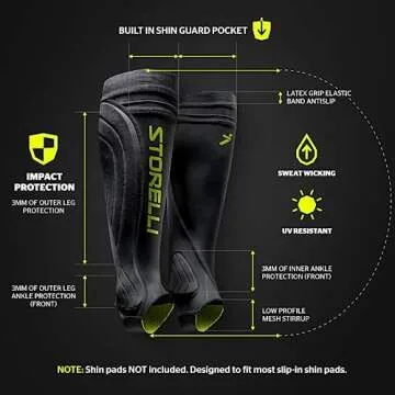 Storelli BodyShield Leg Guards: Premium Soccer Shin Sleeves