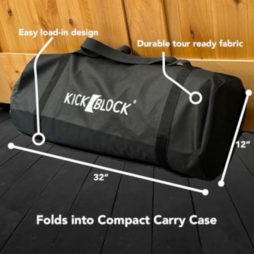 KickBlock Drum Rug and Bass Drum Anchor - 6'6" x 5'6" - The Best Drum Rug - World's Best Bass Drum Anchor - Stops Bass Drum Creep & Slipping - Drum Set Accessory & Gift