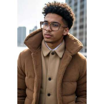 VISOONE Square Full Rim Blue Light Blocking Glasses Large Fashion Computer Multi Colors Eyeglass Frame Women Men ALBA