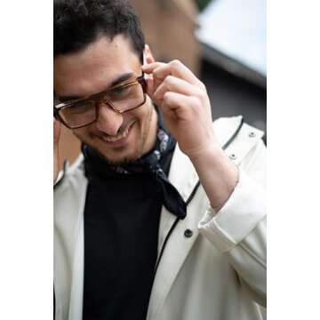 VISOONE Square Full Rim Blue Light Blocking Glasses Large Fashion Computer Multi Colors Eyeglass Frame Women Men ALBA