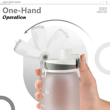 Opard 30oz Sports Water Bottle with Leak Proof Flip Top Lid BPA Free Tritan Reusable Plastic for Gym and Outdoor