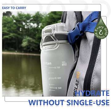 Opard 30oz Sports Water Bottle with Leak Proof Flip Top Lid BPA Free Tritan Reusable Plastic for Gym and Outdoor