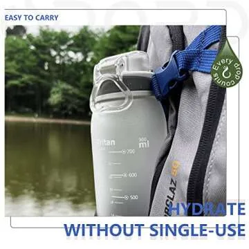 Opard 30oz Sports Water Bottle with Leak Proof Flip Top Lid BPA Free Tritan Reusable Plastic for Gym and Outdoor