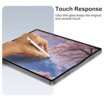 2+2 Pack SPARIN Screen Protector for iPad Pro 12.9 (2022/2021/2020) + Camera Lens Protector, Tempered Glass for iPad Pro 12.9 inch 6th/5th/4th Generation, Support Apple Pencil & Case Friendly