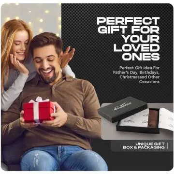 Genuine Leather Slim Bifold RFID Wallet for Men