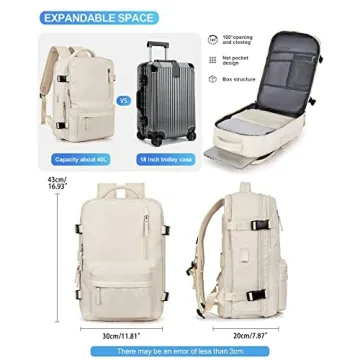 VGCUB Large Travel Work Business Backpack - 40L Functionality