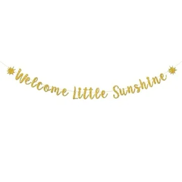 Welcome Little Sunshine Banner - Baby Shower & Gender Reveal Decorations