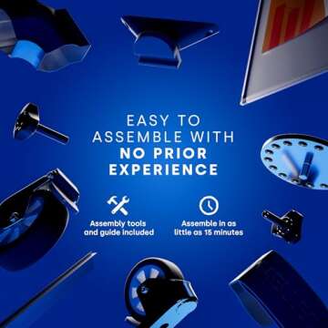 Rolling Dry Erase Board 48 x 36 - Large Portable Magnetic Whiteboard with Stand - Double Sided Easel Style Whiteboard with Wheels - Mobile Standing Whiteboard for Office, Classroom & Home