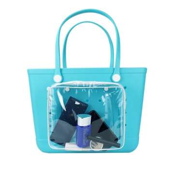 Chokoter Beach Bag Insert Pouch, 3 Packs Inner Bags for Beach Bag Accessories, Waterproof Zipper Ins...