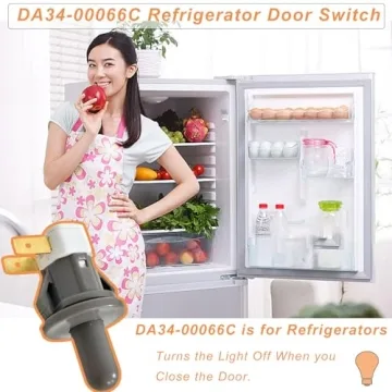 DA34-00066C Refrigerator Door Switch Compatible with Samsung Door Light, Replaces 2705488, AP5306252, PS4138763, Refrigerator Door Light Switch for RF263BEAESR, RF4287HARS, RF23HSESBSR, RFG297HDRS