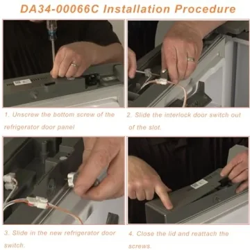 DA34-00066C Refrigerator Door Switch Compatible with Samsung Door Light, Replaces 2705488, AP5306252, PS4138763, Refrigerator Door Light Switch for RF263BEAESR, RF4287HARS, RF23HSESBSR, RFG297HDRS