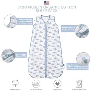 TADO MUSLIN Toddler Sleeping Sack Organic Cotton 100%