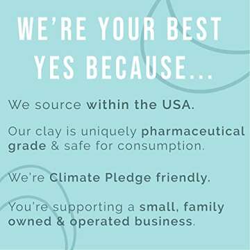 Calcium Bentonite Clay Healing Powder - Pure Pharmaceutical, Better Than Food Grade - Face, Body & Hair Mask, for Internal Use, Natural Mud Masks, Deep Pore Cleansing for Health & Beauty