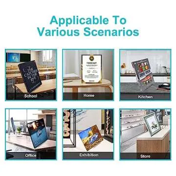 Boloyo Acrylic Book Stand Without Ledge ,6 Inch 6PC Clear Acrylic Display Easel Transparent Display Stand Holder Tablet Holder for Displaying Pictures,Books,Artworks, CDs