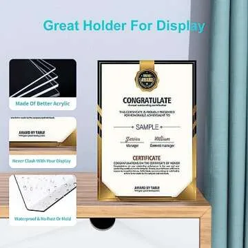 Boloyo Acrylic Book Stand Without Ledge ,6 Inch 6PC Clear Acrylic Display Easel Transparent Display Stand Holder Tablet Holder for Displaying Pictures,Books,Artworks, CDs