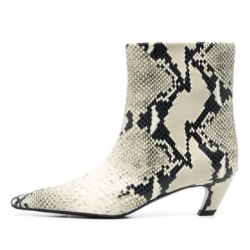 Stylish FSJ Women Square Toe Low Heel Ankle Boots