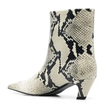 Stylish FSJ Women Square Toe Low Heel Ankle Boots