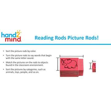 hand2mind Reading Rods for Kids Ages 4-8