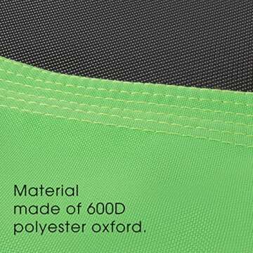 Hey! Play! Saucer Swing – 40” Diameter Hanging Tree or Swing Set Outdoor Playground or Backyard Play Accessory Round Disc with Adjustable Rope, Green/Black