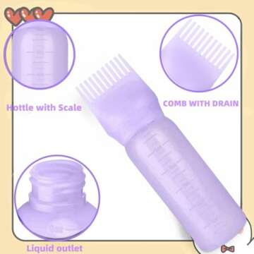 Root Comb Applicator Bottle for Hair Care Solutions