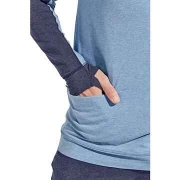 Coolibar Men's LumaLeo Quarter-Zip Hoodie - Sun Protective