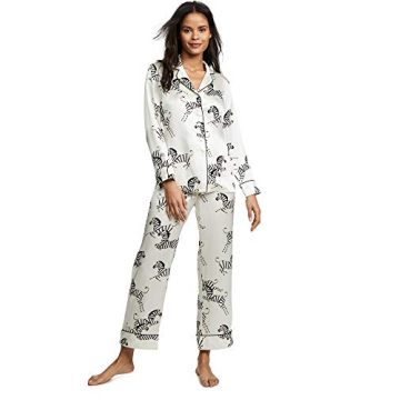 Olivia Von Halle Women's Lila Zebra Print Silk Pajama Set - Luxurious Comfort