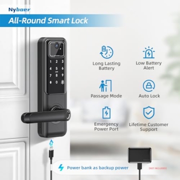 Smart WiFi Video Door Lock with Keyless Entry & Camera