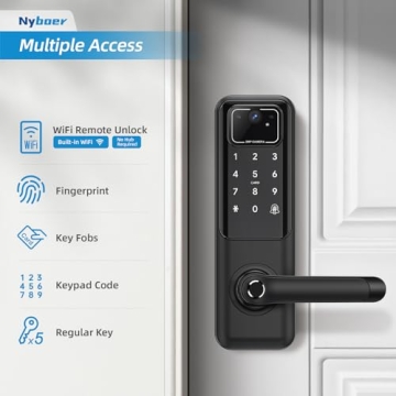 Smart WiFi Video Door Lock with Keyless Entry & Camera