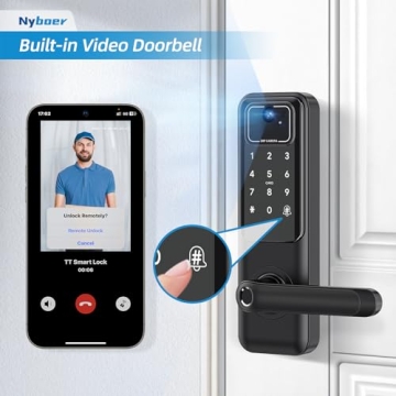 Smart WiFi Video Door Lock with Keyless Entry & Camera