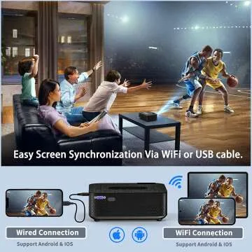 Mini WiFi Bluetooth Movie Projector by VILINICE