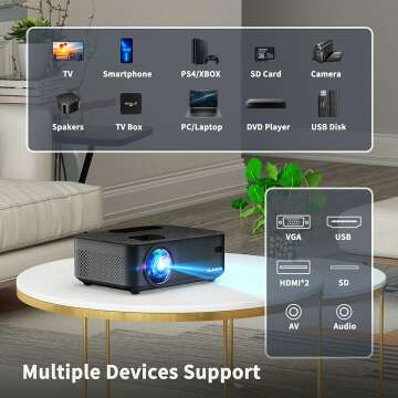 Mini WiFi Bluetooth Movie Projector by VILINICE