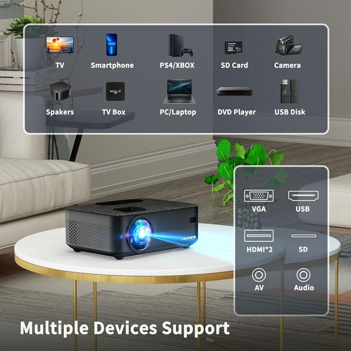 Mini WiFi Bluetooth Movie Projector by VILINICE